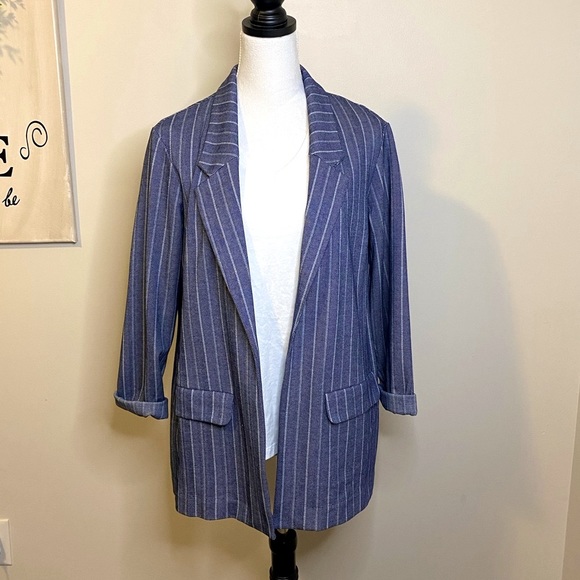 Jackets & Coats Liver Pool Los Angeles Blue White Herringbone